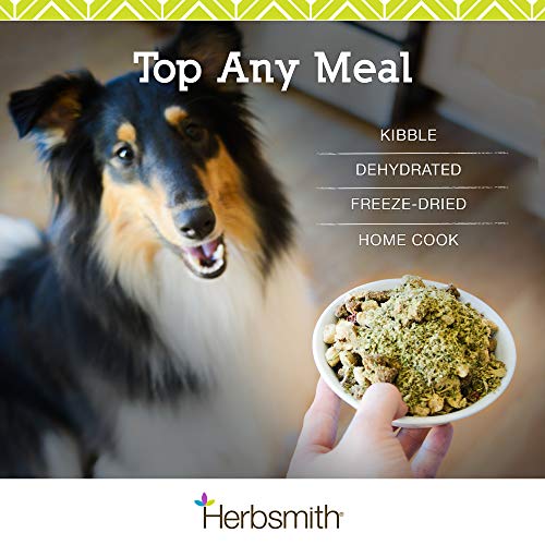 Herbsmith Kibble Seasoning – DIY Raw Coated Kibble Mixer - Dog Food Topper for Picky Eaters [Bundle of Beef & Duck]