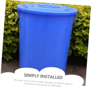 FELTECHELECTR Large Plastic Trash Can Replacement Lid Waste Bin Protector for Kitchen and Bathroom Garbage Cans Fits Most Standard Sizes Sanitation Accessory for Waste Containers