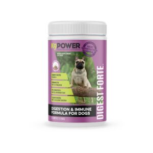 k9 power digest forte for dogs 1lb – digestive support - enhances nutrient absorption - balances gut flora - eases discomfort & boosts immunity