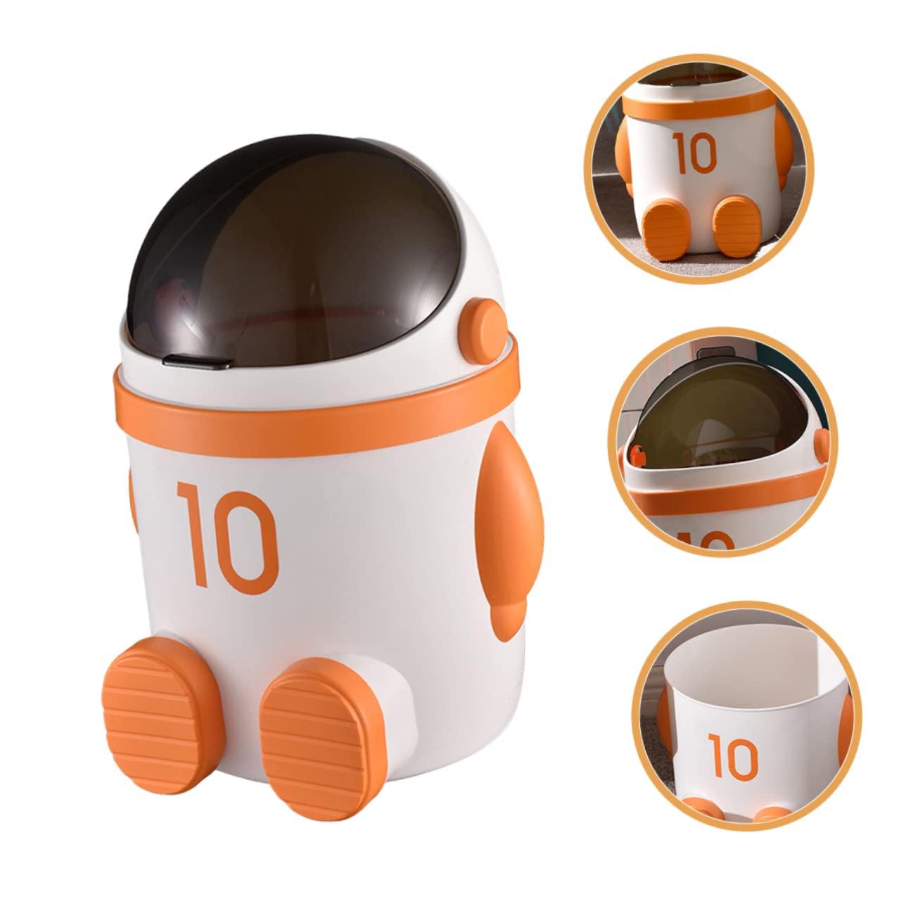 OKUMEYR Astronaut Trash Can Waste Bin Plastic Trash Can Garbage Can Storage Bin Office Waste Can Garbage Bucket Rubbish Bin Household Trash Can Waste Basket Trash Bin Waste Container