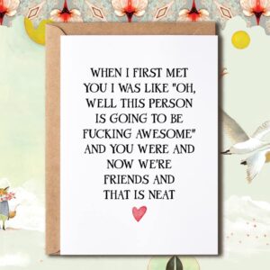 When I First Met You I Was Like - Funny And Sarcastic Friendship Card - Best Friend Birthday Card For Bestie - Sweet Unique Birthday Card