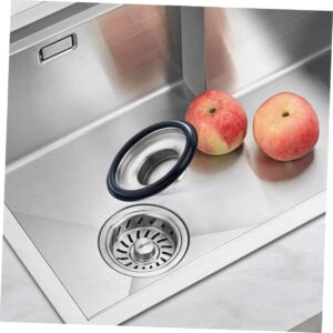 DOITOOL 2pcs Sink Cover Garbage Disposer Anti-Clogging Filter Basket Drain Sink Universal Bathtub Drain Stopper Kitchen Sink Drain Cover Splash Ring Rubber