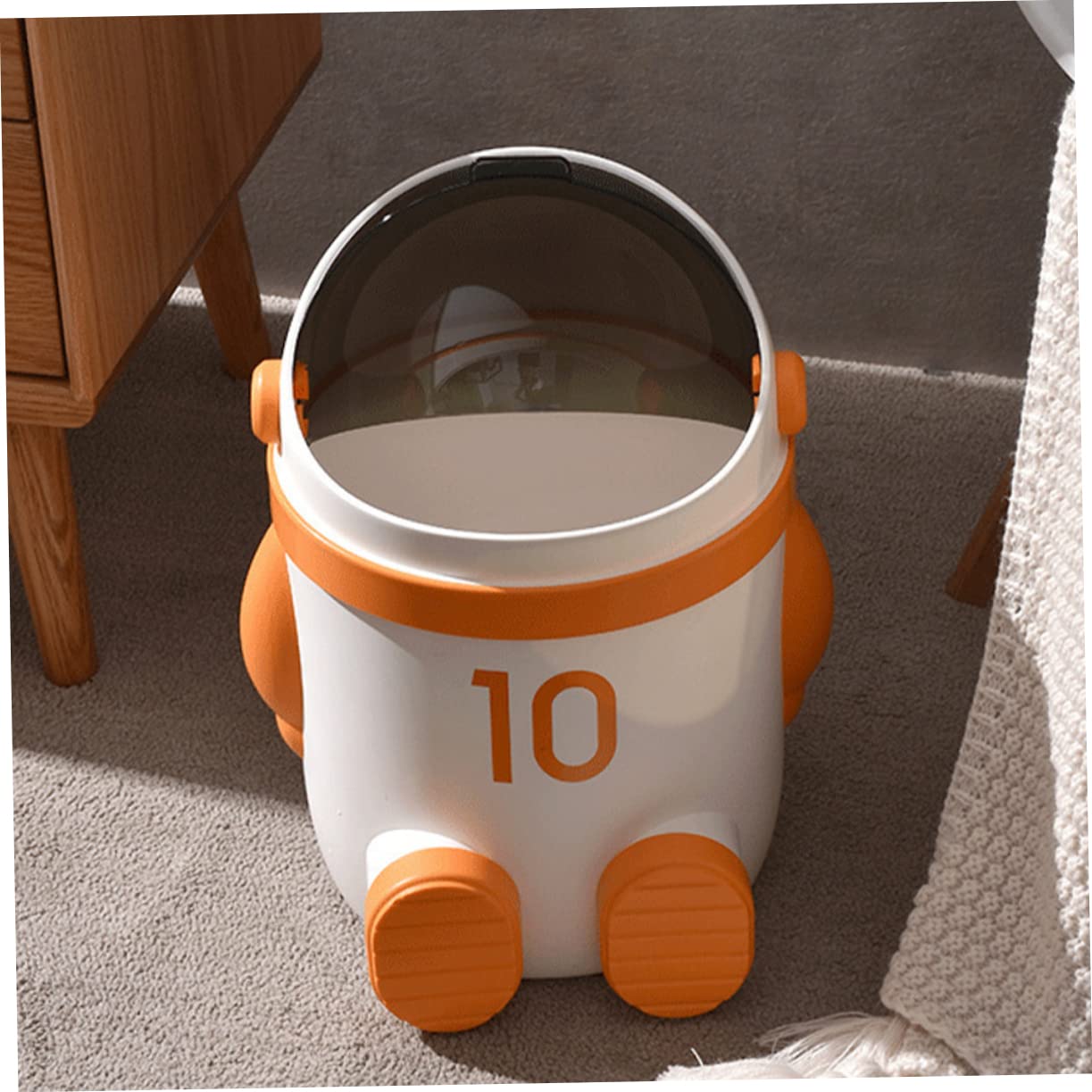 OKUMEYR Astronaut Trash Can Waste Bin Plastic Trash Can Garbage Can Storage Bin Office Waste Can Garbage Bucket Rubbish Bin Household Trash Can Waste Basket Trash Bin Waste Container