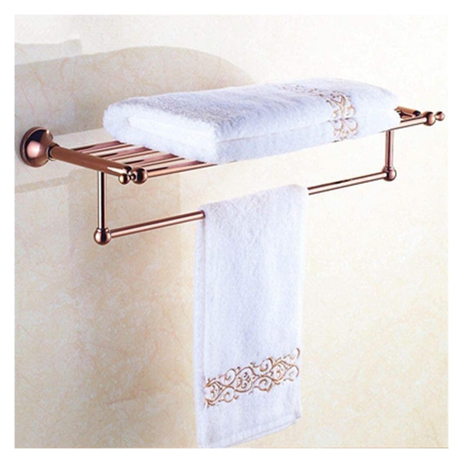 ALDEPO Towel Rail Towel Rail Bath Towel Rack with Hooks Wall Mounted Towel Holder Towel Bar Rail for Kitchen Bathroom Toilet Hotel