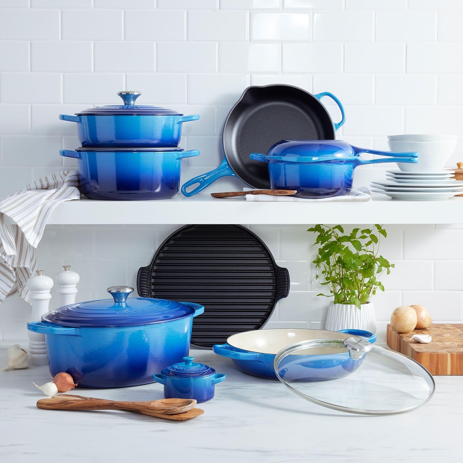 Le Creuset Multifunction Pan, 2.5 qt, Exclusive Color: Azure Blue