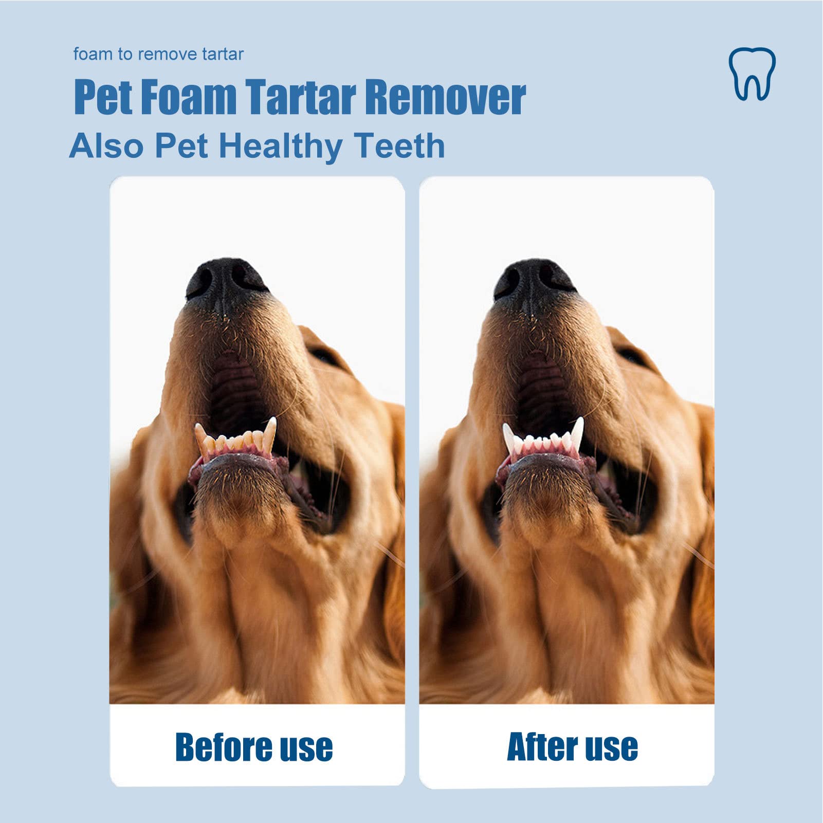 Dog Breath Freshener Foam, Eliminate Breath and Prevent Oral in Dogs and Cats, Teeth Cleaning Foam Spray, Plaques and Tartars Remover, Oral Hygiene for Pets, 2