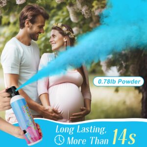 Merear Large Gender Reveal Fire Extinguisher 2 Packs, Gender Reveal Ideas, Baby Boy Reveal Party Ideas 100% Biodegragable for Gender Reveal Decorations (Blue)