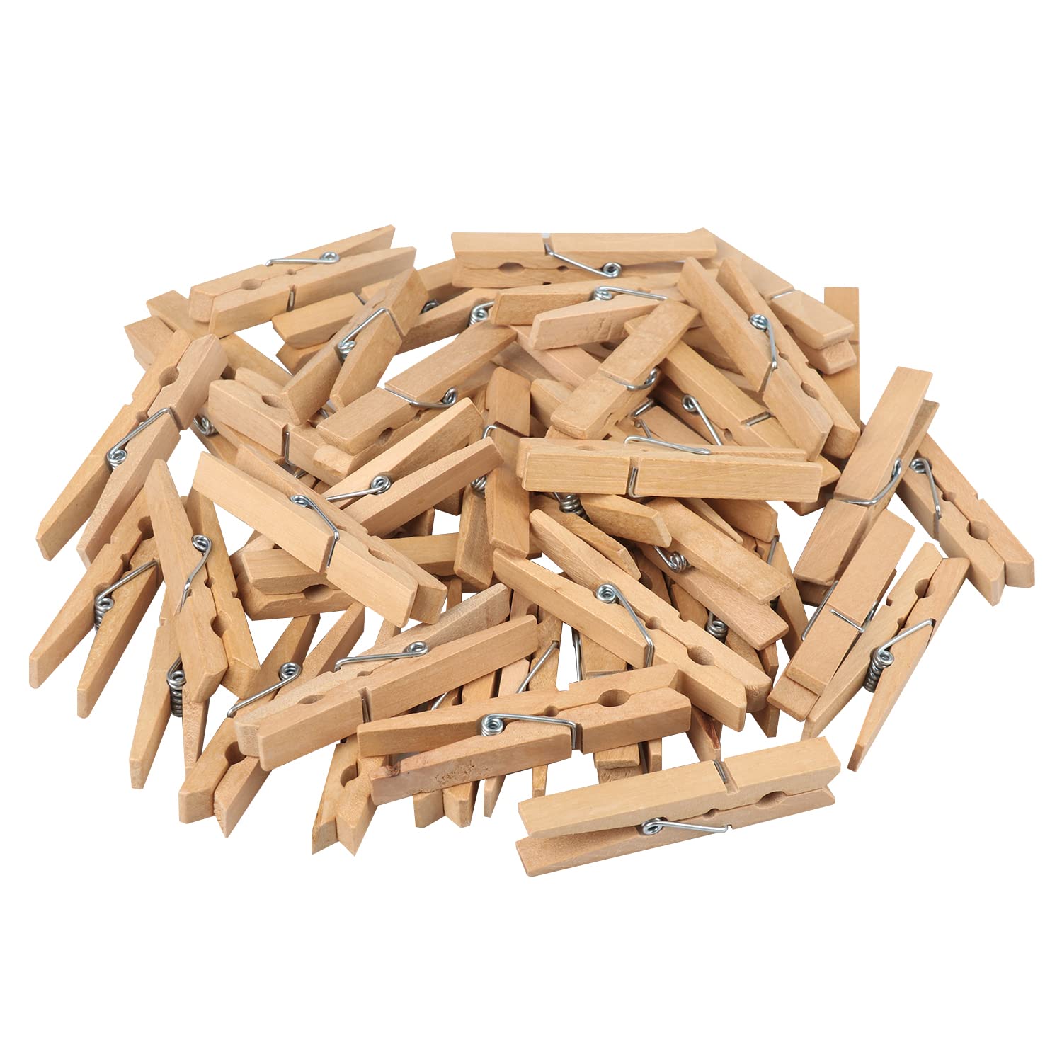 Wood Clothes Pins, 400 PCS 2.83 inches Clothes Pins Wooden for Multipurpose Everyday Laundry, Clothes, Towels, Craft, Photos, Art Wall, by GNIEMCKIN.