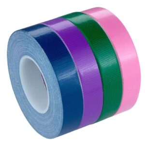 xehahosh 4 rolls colored duct tape, multi use water pipe tape, waterproof duct tape, multifunctional tape for handicrafts and art, make use of no residue, easy to tear by hand, great for packaging.