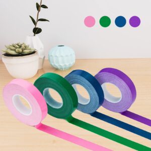 XEHAHOSH 4 Rolls Colored Duct Tape, Multi Use Water Pipe Tape, Waterproof Duct Tape, Multifunctional Tape for Handicrafts and Art, Make Use of No Residue, Easy to Tear by Hand, Great for Packaging.