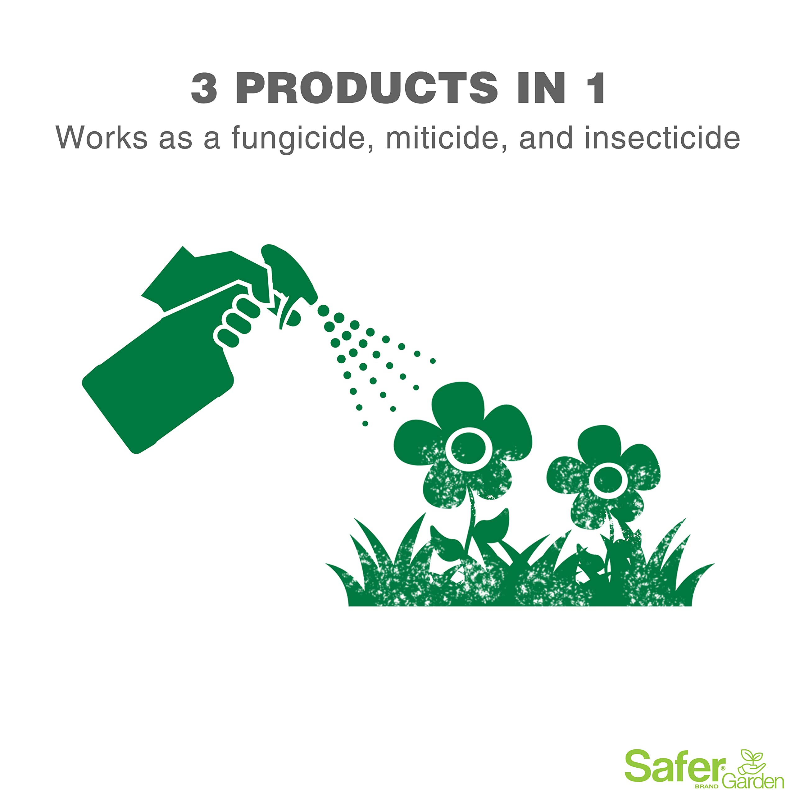 Safer Brand Garden SG5180 Insect Killing Fungicide, Miticide, and Insecticide Neem Oil Spray – Kills Insects & Mites – Controls & Prevents Fungal Disease – OMRI Listed for Organic Use – 24 oz