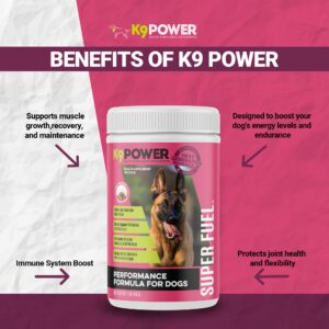 K9 Power Super Fuel for Dogs 1lb - Boosts Energy Levels Supports Muscle Growth & Enhances Joint Health.