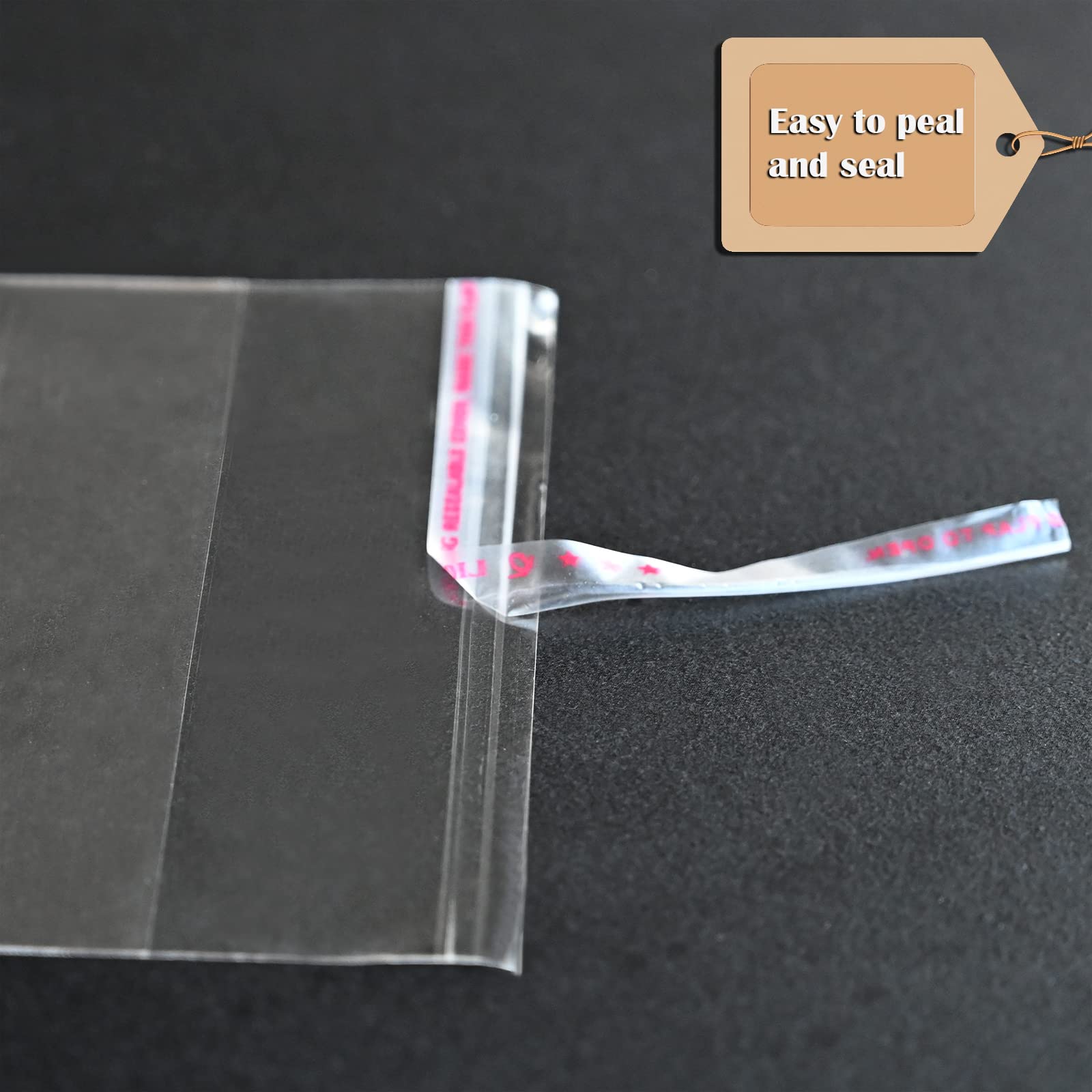 Egofine Self Sealing Cellophane Bags 100 PCS Clear Resealable Sleeves Bags for 8.5x11 Photo Mats (Bag Size:8.67x11.02 inches for 8.5x11 Mats)