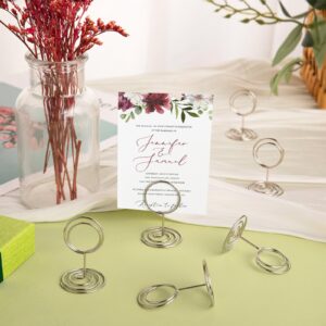 GCTWFYK Place Card Holders, 40pcs Table Number Holders, 2 Inch Mini Picture Holders for Tables, Name Cards Photo Menu Memo Clips Sign, Suitable for Weddings, Birthday Anniversary Parties, Restaurants