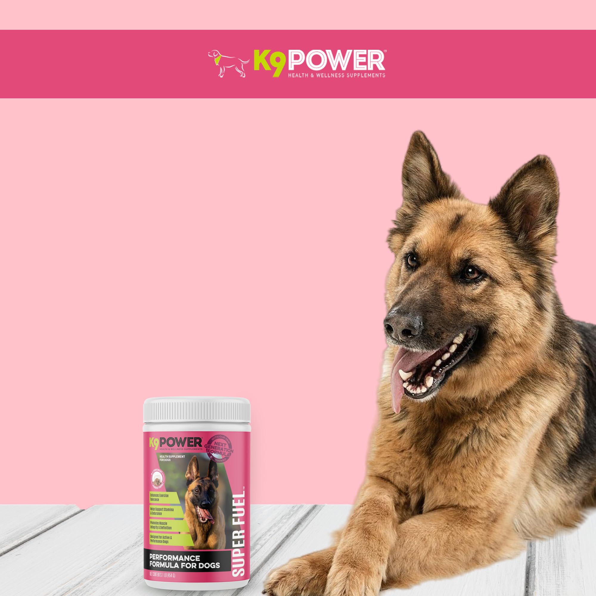 K9 Power Super Fuel for Dogs 1lb - Boosts Energy Levels Supports Muscle Growth & Enhances Joint Health.