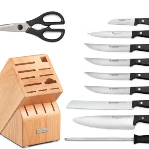 Wüsthof Gourmet 11-Piece Knife Block Set, Beech Wood