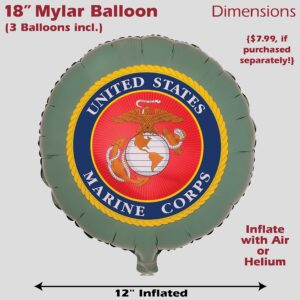 Havercamp U.S. Marine Balloons (6 Pack) 3 Marine Balloons with the Official Seal & 3 with Camo. Officially Licensed Marine Corps Balloons. Celebrate your Marines Birthday, Graduation, Homecoming.