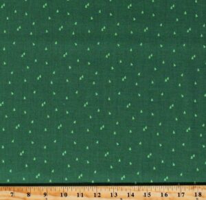 cotton pine trees winter holidays christmas seasonal basics green cotton fabric print by the yard (c654-green)