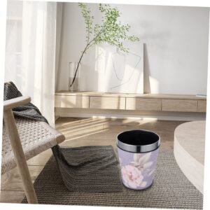 NUOBESTY Garbage Can Living Room Trash Bin Ktv Trash Container Multi-Function Garbage Bucket Trash Can Bedroom Office Household Products Multifunction Stainless Steel Purple