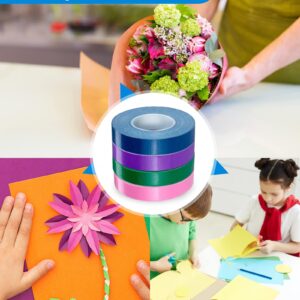 XEHAHOSH 4 Rolls Colored Duct Tape, Multi Use Water Pipe Tape, Waterproof Duct Tape, Multifunctional Tape for Handicrafts and Art, Make Use of No Residue, Easy to Tear by Hand, Great for Packaging.