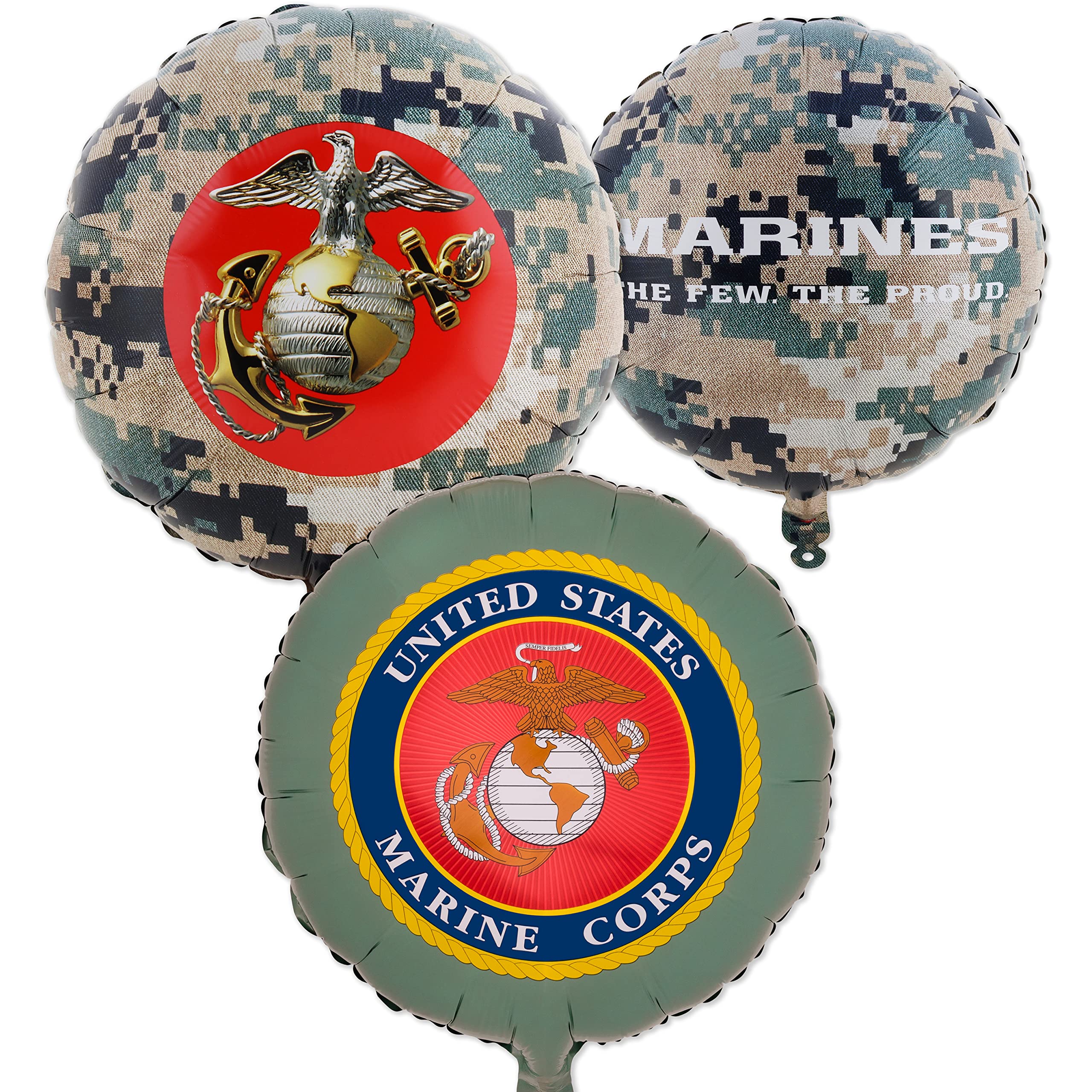 Havercamp U.S. Marine Balloons (6 Pack) 3 Marine Balloons with the Official Seal & 3 with Camo. Officially Licensed Marine Corps Balloons. Celebrate your Marines Birthday, Graduation, Homecoming.