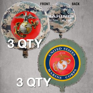 Havercamp U.S. Marine Balloons (6 Pack) 3 Marine Balloons with the Official Seal & 3 with Camo. Officially Licensed Marine Corps Balloons. Celebrate your Marines Birthday, Graduation, Homecoming.