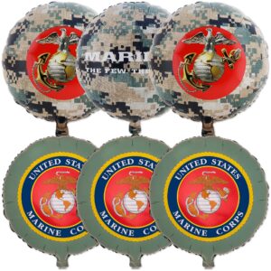 havercamp u.s. marine balloons (6 pack) 3 marine balloons with the official seal & 3 with camo. officially licensed marine corps balloons. celebrate your marines birthday, graduation, homecoming.