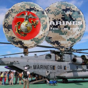 Havercamp U.S. Marine Balloons (6 Pack) 3 Marine Balloons with the Official Seal & 3 with Camo. Officially Licensed Marine Corps Balloons. Celebrate your Marines Birthday, Graduation, Homecoming.