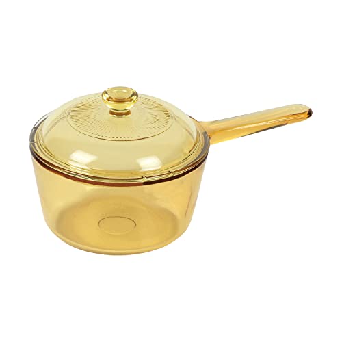 PEARL METAL Vision H CP-8690 Saucepan, 3.4 gal (1.0 L), 6.3 inches (16 cm), Heat Resistant Glass, Microwave Safe, Dishwasher Safe