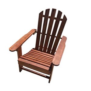 TisYourSeason Solid Acacia Wood Adirondack Lounger Chair with Footstool Ottoman Accent Furniture for Yard,Patio,Garden,Lawn w/Natural Finish