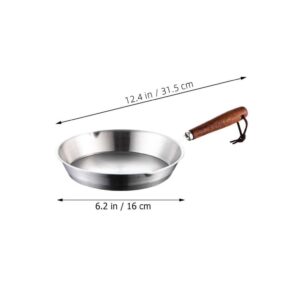 Healvian Small Nonstick Frying pan,Single Egg Frying Pan,6in Stainless Steel Pan,Nonstick Egg Pastry Pan,Metal Fry Pan,Cast Iron Skillet,Mini Skillet with Drip-Spout,for Camping Indoor and Outdoor