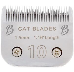 bucchelli detachable a series 10 cat clippers blade cut length 1.5mm japanese carbonized steel cat grooming supplies | cat grooming blade compatible a5 series clippers for cat (10 cat)