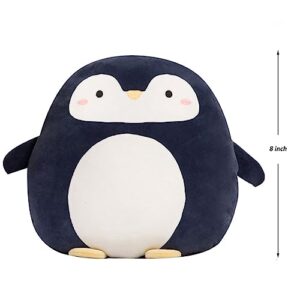 Penguin Plush Pillow, 8 inch Kawaii Penguin Stuffed Animal Toy Cute Penguin Plushie Animal Pillows Gifts for Boys and Girls