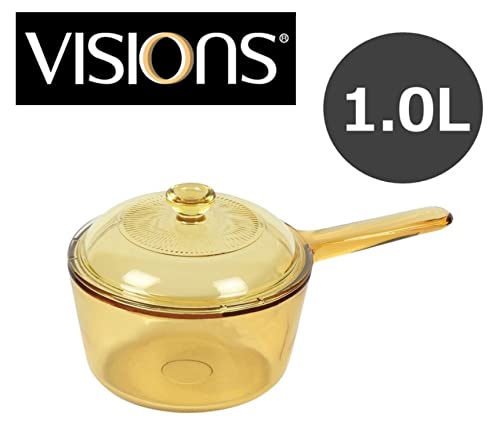 PEARL METAL Vision H CP-8690 Saucepan, 3.4 gal (1.0 L), 6.3 inches (16 cm), Heat Resistant Glass, Microwave Safe, Dishwasher Safe