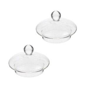 2-pack glass teapot replacement lid - clear teapot accessories with strainer cover for home kitchen teapots