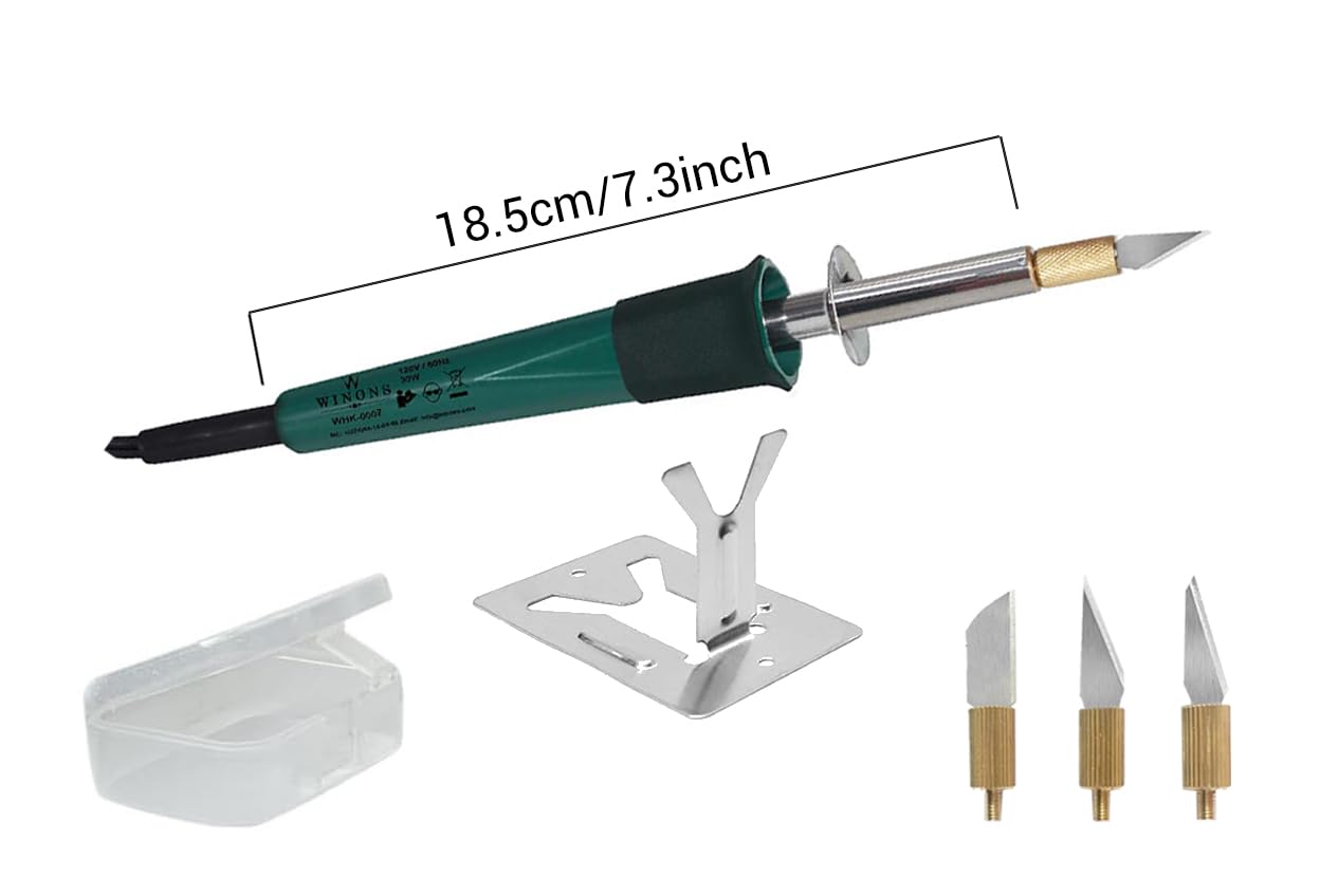 WINONS Plastic Cutter Tool with Upgraded Tips, WHK0007 Multipurpose Stencil Cutter, Easy Use Stencil Cutter for Fun Crafting, Styrofoam and Foam Cutter (Kit of 5)