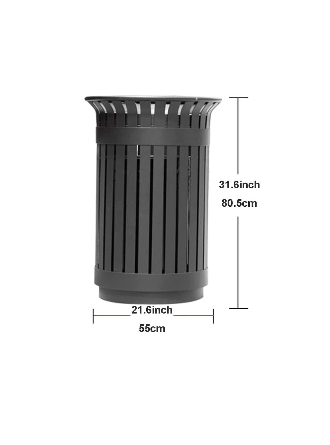 ATMRC Trash Cans Outdoor Hollow Design,with A Removable Inner Bucket,Can Be Fixed Outdoor Trash Storage Bin Outdoors and Home