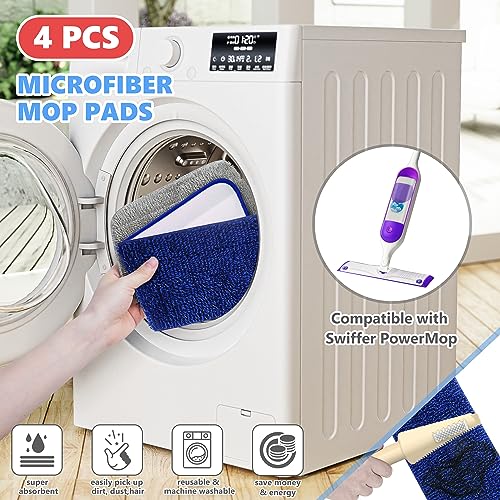 Spray Mops for Floor Cleaning Microfiber Floor Mop for Hardwood Floors Wet Dust Mop Flat Mop Floor Cleaner Mop with 4 Washable Pads 440 Ml Refillable Bottle for Wood Floor Tile Laminate Vinyl Kitchen