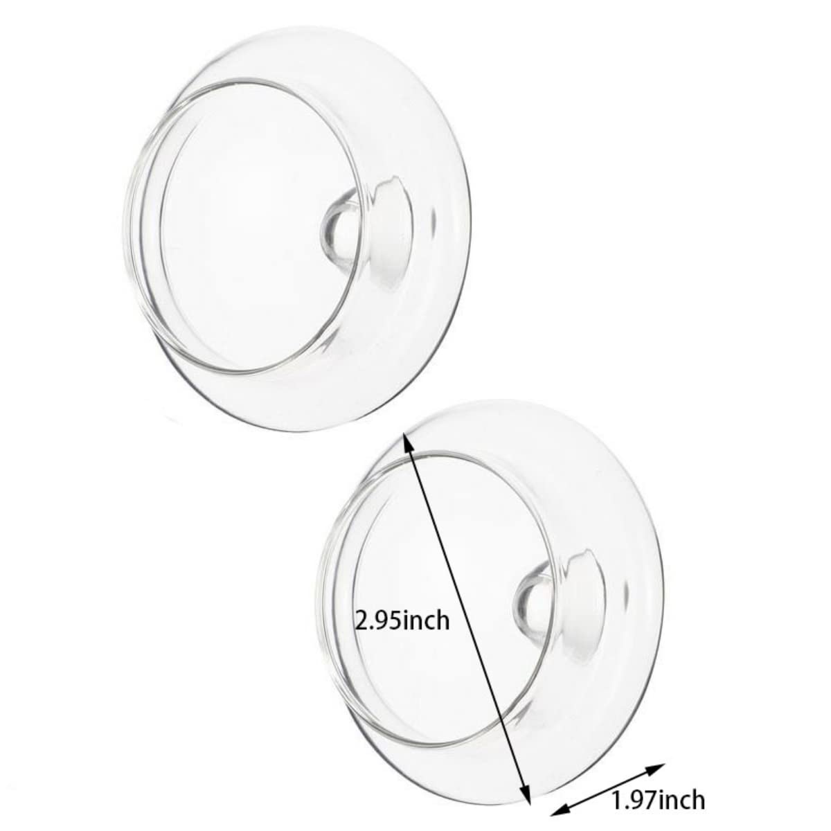 2-Pack Glass Teapot Replacement Lid - Clear Teapot Accessories with Strainer Cover for Home Kitchen Teapots