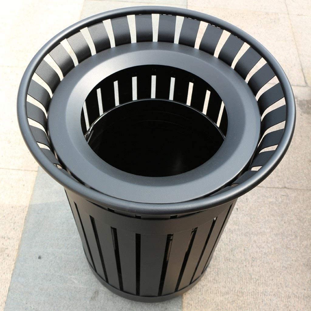 ATMRC Trash Cans Outdoor Hollow Design,with A Removable Inner Bucket,Can Be Fixed Outdoor Trash Storage Bin Outdoors and Home