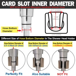 YDmeet Shower Head Holder for Handheld and 3-Way Shower Diverter Valve, All Metal, Brushed Nickel