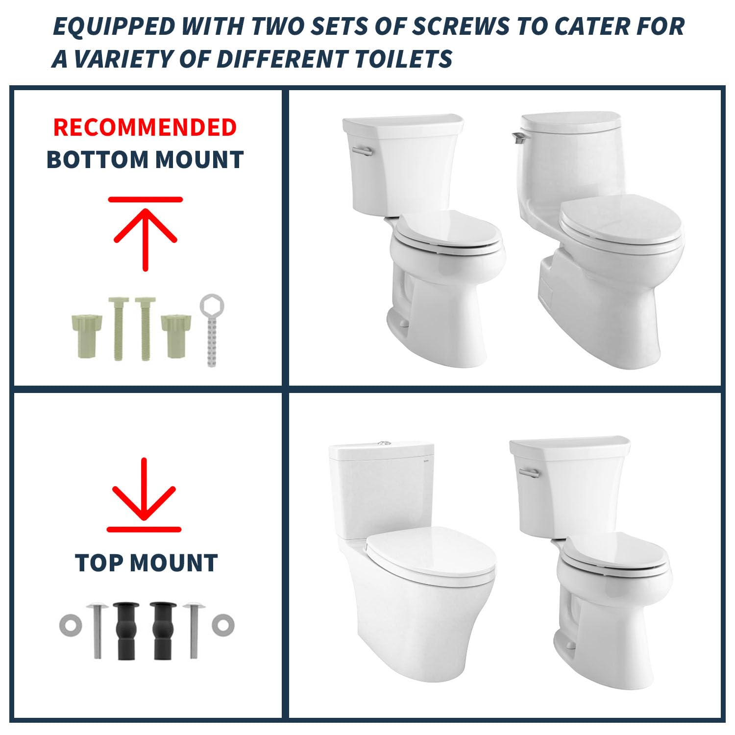 Ccbello ELONGATED toilet seat risers for seniors, Slow Close, Elevated toilet seat, Heavy Duty, Never Loosen, Raised toilet seat elongated bowl, White(18.5”)