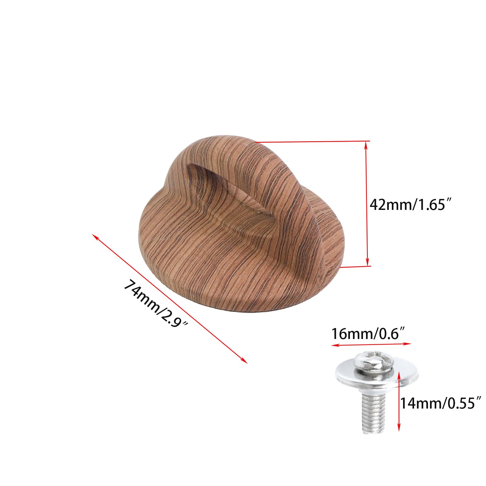 Woogim 2PCS Wooden Pot Lid Knob Pan Lid Holding Handle Replacement Pot Lid Cover Handle for Kitchen Cookware Covers