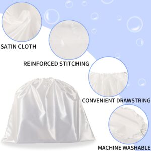 Cptoion 6 Pack Dust Bags for Handbags,Dust Cover Storage Bags Silk Dustproof Drawstring Bag,Silk Dust Cover Bag for Handbags Purses Clothes Shoes Boots (White, 20 × 15.75 in)