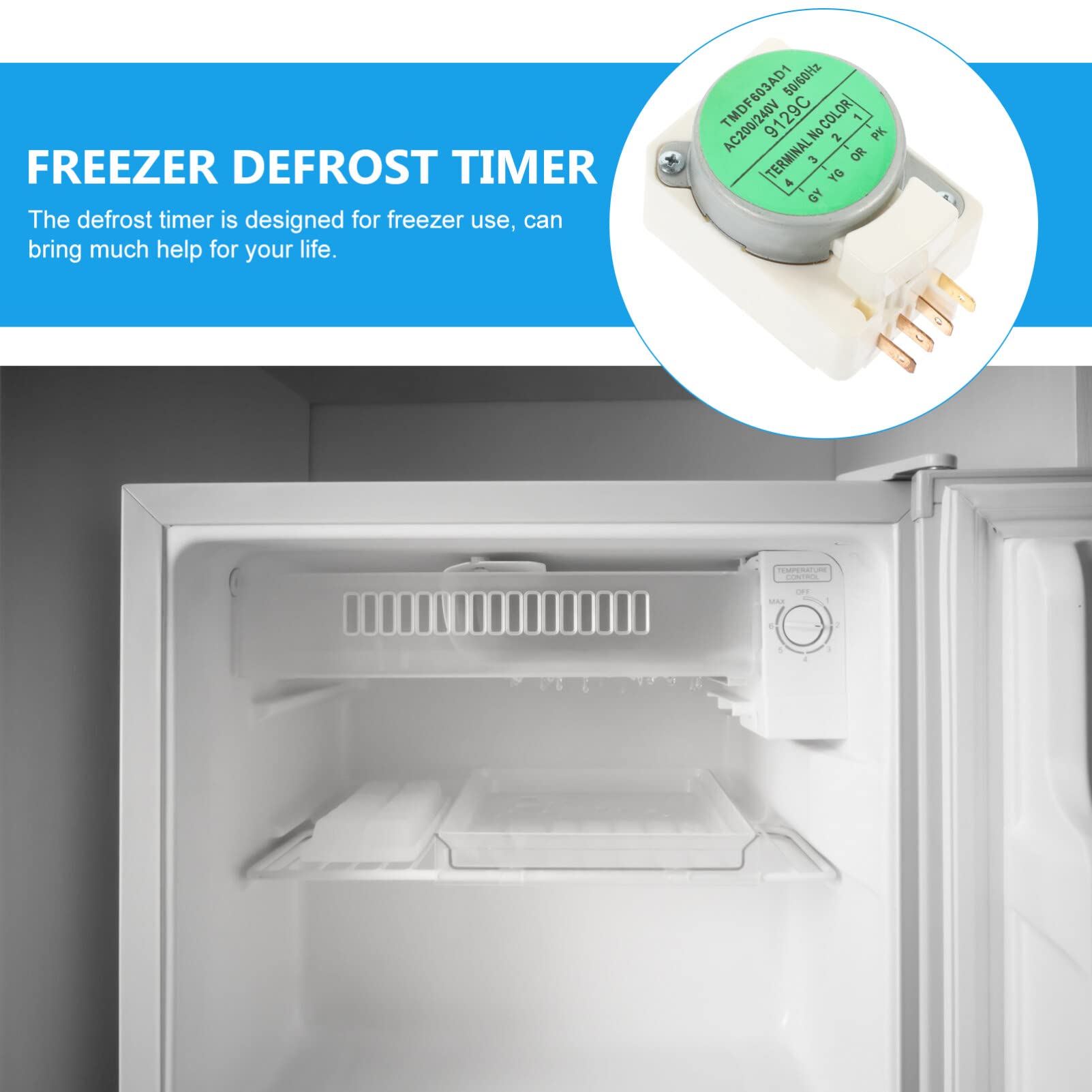 Defrost Timer Fridge Accessory Refrigerator Defrost Timing Tool Kitchen Supply Refrigerator Supplies Fridge Supplies Kitchen Gadgets Freezer Part Refrigerator Replacing Parts