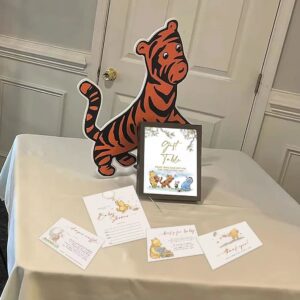 20 Guests Classic Winnie Invitations Baby Shower Pooh Invitation Bundle Pack Cute Addition For Boys Girls 1 St Birthday Include Diaper Raffle Card Book Request Thank you Card