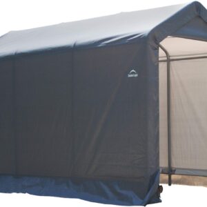 ShelterLogic 6' x 10' Shed-in-a-Box Peak Roof Shed + ShelterAuger Anchor Kit