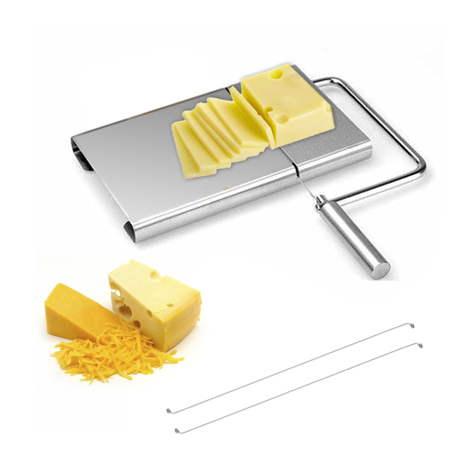 10pcs Cheese Slicer Wire, 5.5inch Cheese Slicer Replacement Wires Cheese Cutter Wires for Slicing Soft Cheeses, Pâtés