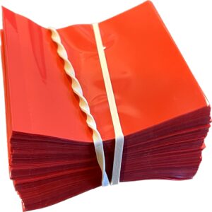 66 x 60 mm red shrink sleeve for liquor bottles, beverage bottles and more. [compatible diameter range: 1 1/4” – 1 1/2”] - bundle of 250