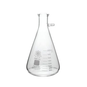 united scientific™ fg5340-2000 laboratory grade borosilicate glass heavy wall filtering flask, bolt neck with tubulation, 2000ml (2l) capacity